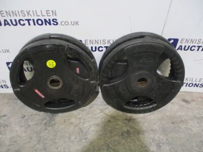 RUBBER COVERED OLYMPIC PLATES - 4X25KG